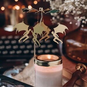 Gold Rotating Angel Lantern